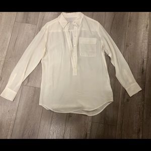 Equipment NWOT white silk blouse shirt XS/S